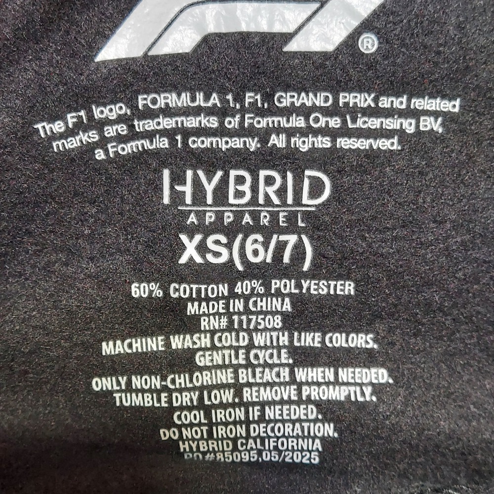 Formula 1 Hoodie Kids XS 6/7 Black New Miami 2025 Racing Division Graphic F1 - Picture 8 of 9